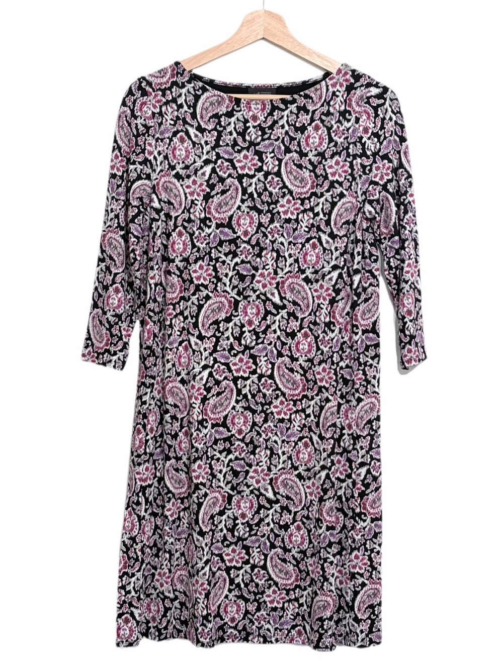 J.Jill Wearever Knee-length Dress in Vibrant Pinks and Purples Size XS 3/4 Sleev